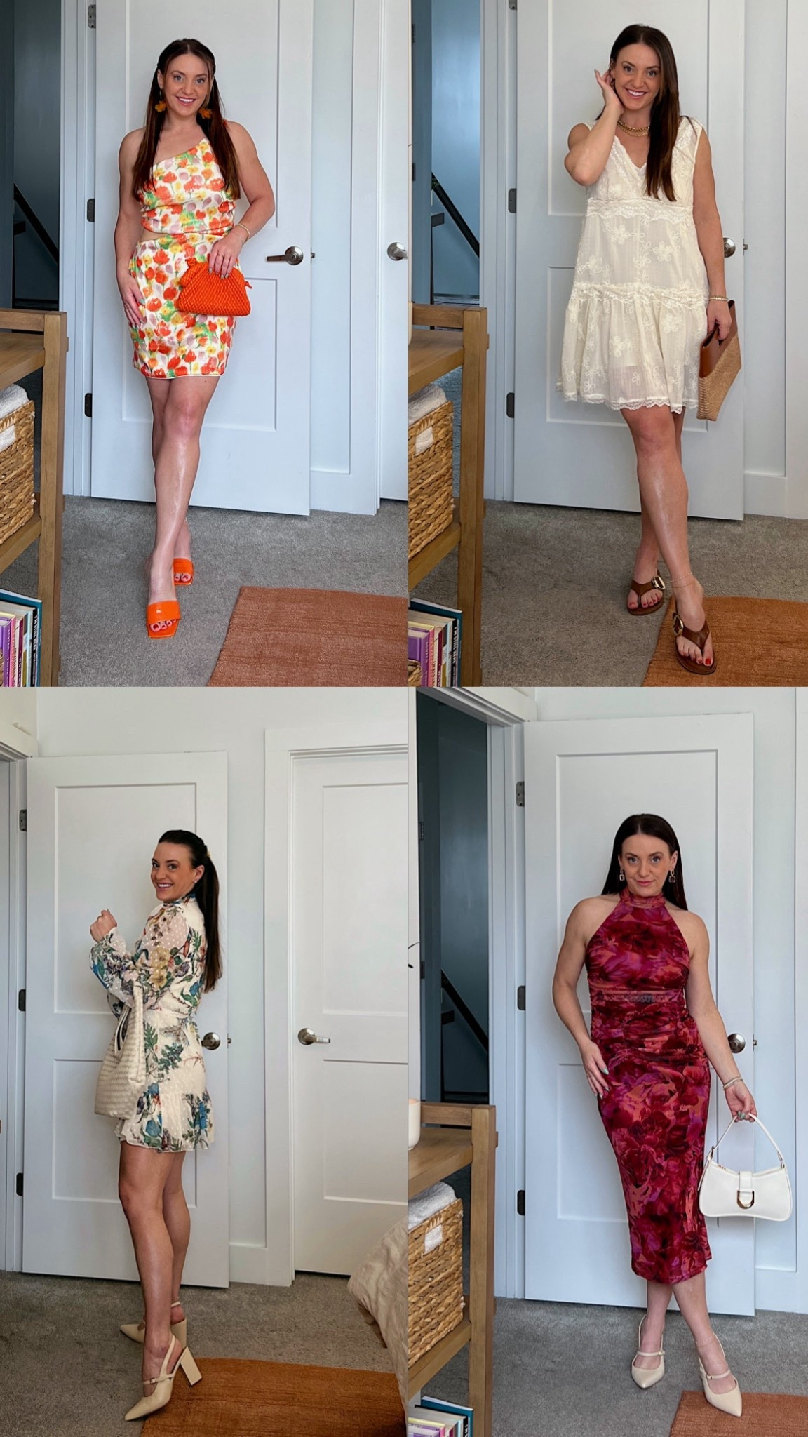 floral dresses from lulus 

5’7” 155lb wearing size M 

#LTKSeasonal #LTKMidsize #LTKWedding