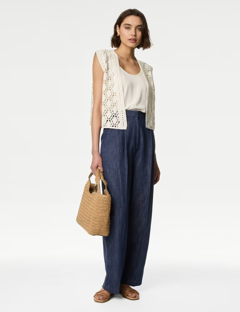 Pure Cotton Textured Knitted Vest | Marks & Spencer (UK)