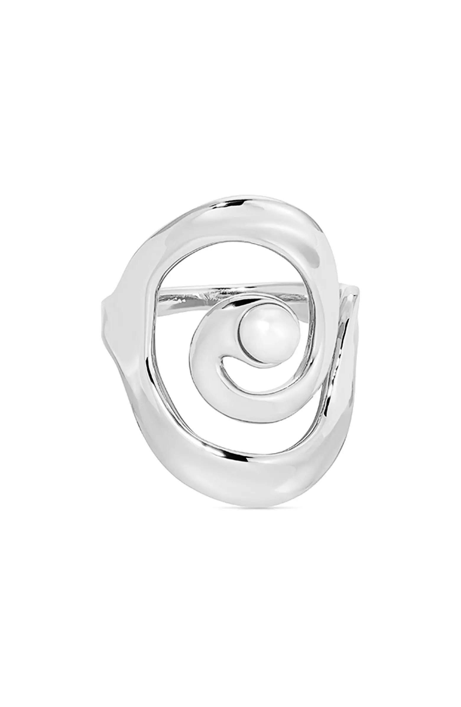 Aura Swirl Freshwater Pearl Statement Ring | Nordstrom