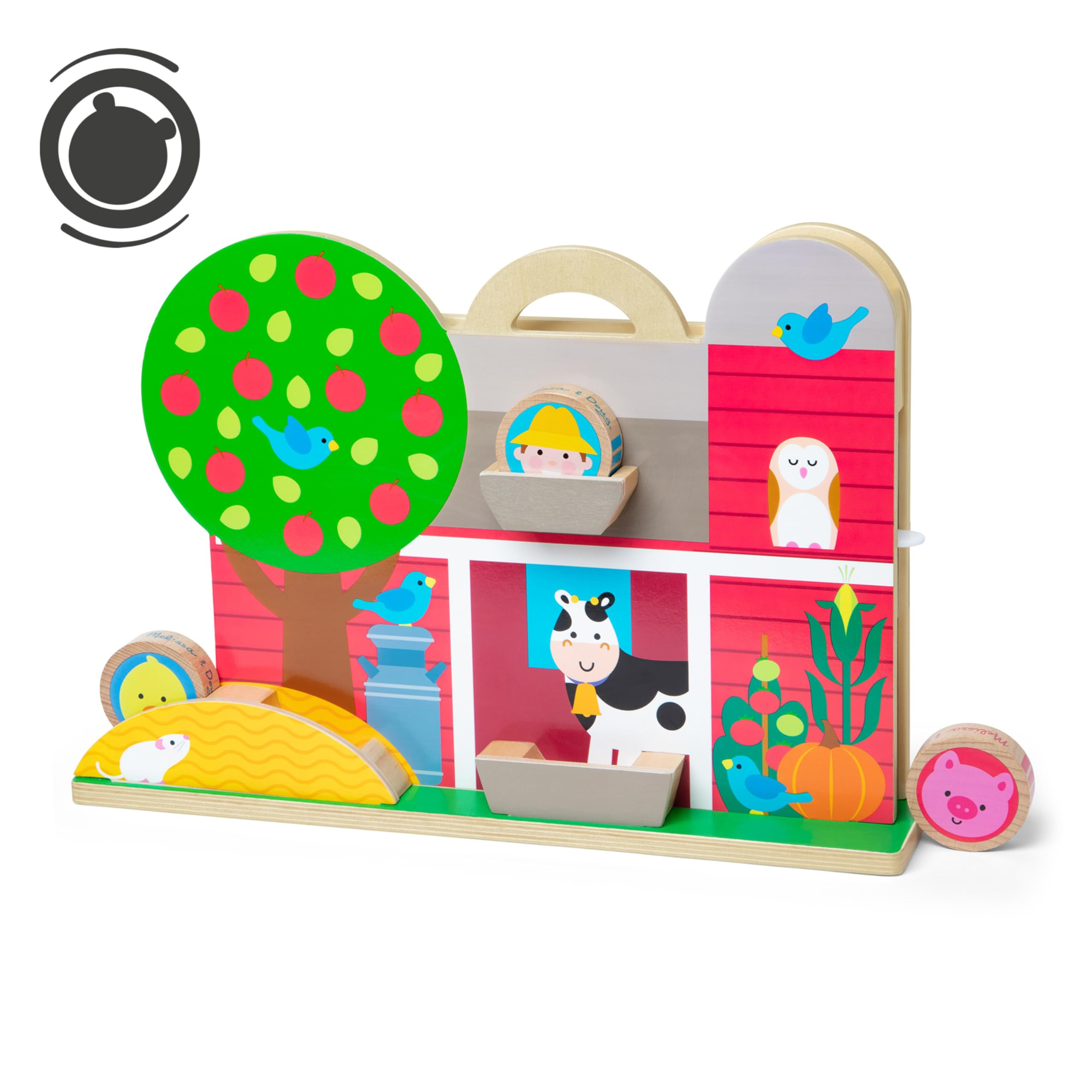 Melissa & Doug GO Tots Wooden Barnyard Tumble with 4 Disks - FSC Certified | Amazon (US)
