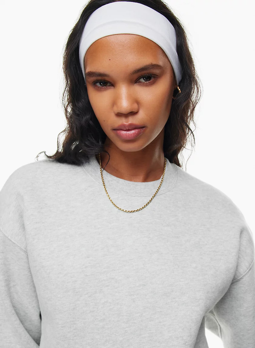COZY FLEECE BOYFRIEND CREW SWEATSHIRT | Aritzia