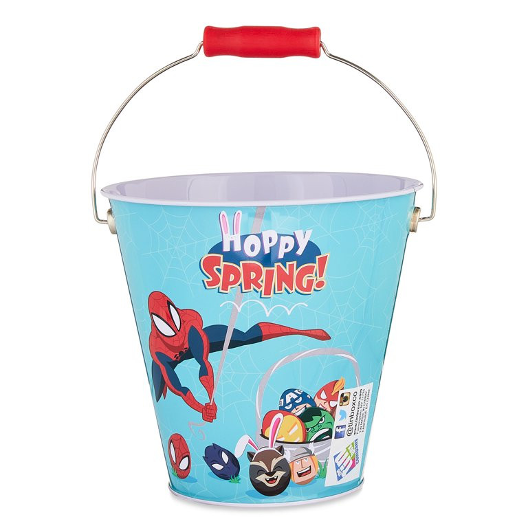 Spiderman Tin Pail with Handle, Red, 1 Ct, Marvel, Easter Egg Hunt, 7 inches Height | Walmart (US)