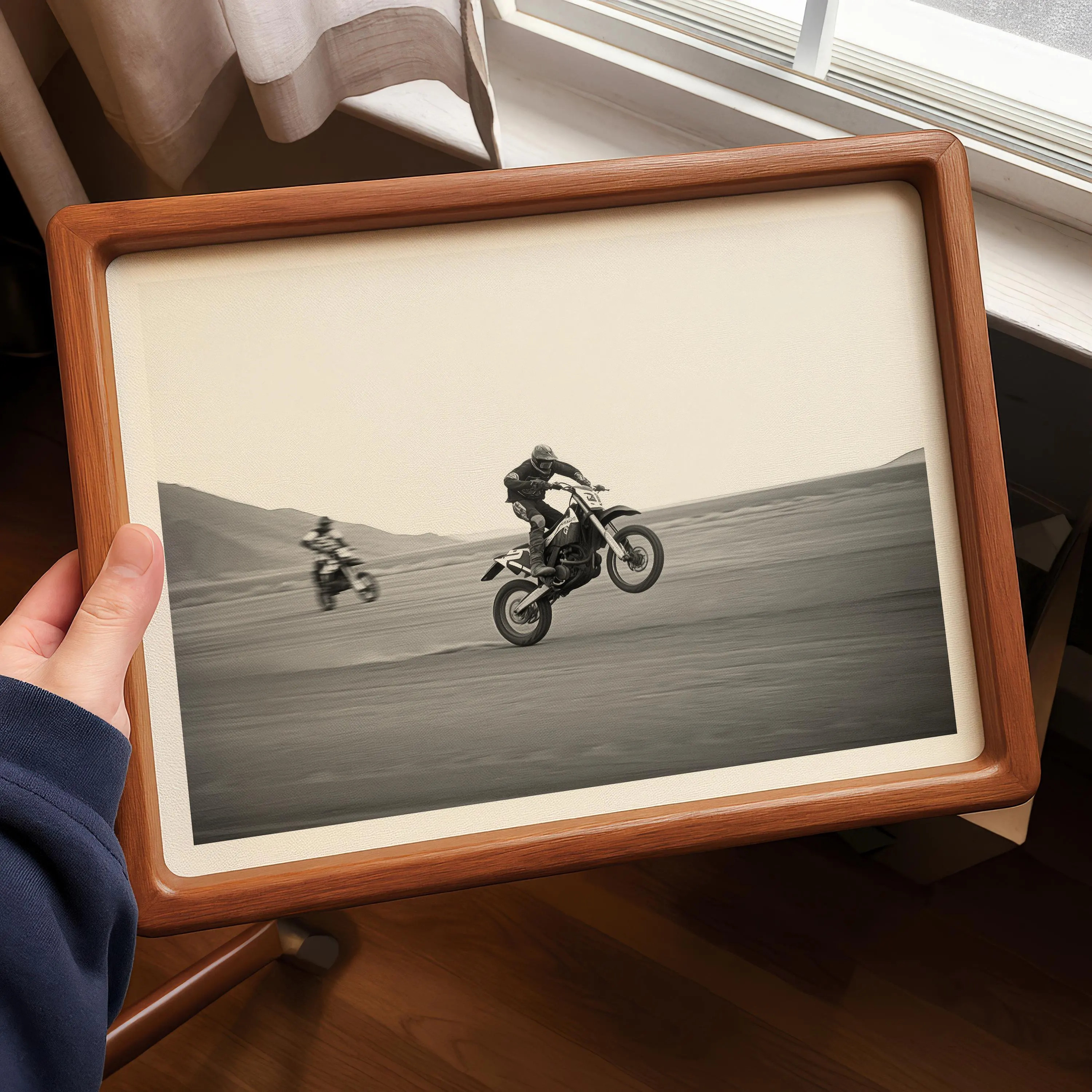 Black and White Motocross Desert Print – Motorcycle Photography (Digital Download) | Etsy (Global)