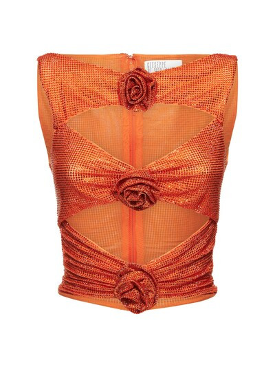 Embellished cutout top - Giuseppe Di Morabito - Women | Luisaviaroma | Luisaviaroma