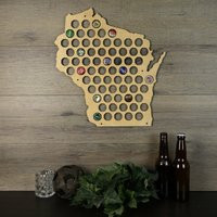 Wisconsin Beer Cap Map, Holder, State Maps, Holders, Craft Lovers | Etsy (US)