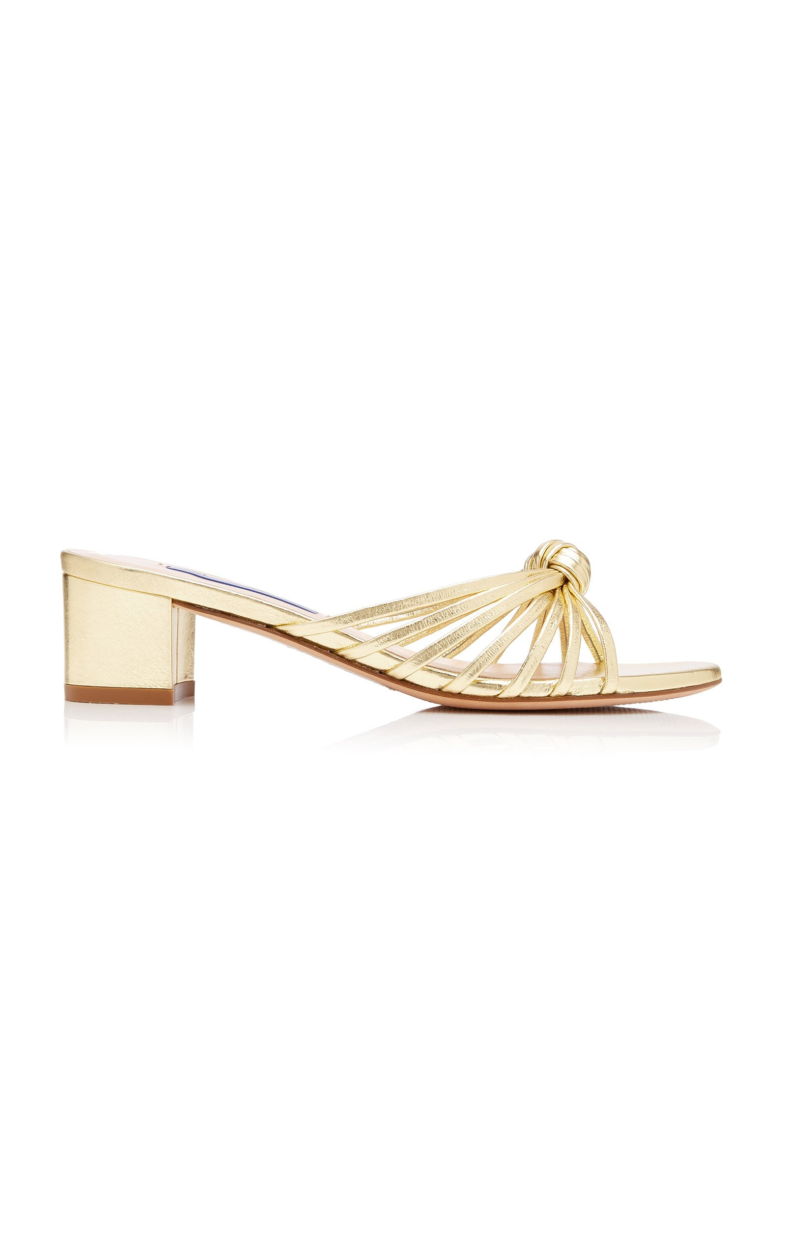 Savannah Knotted Metallic Leather Sandals | Moda Operandi Global