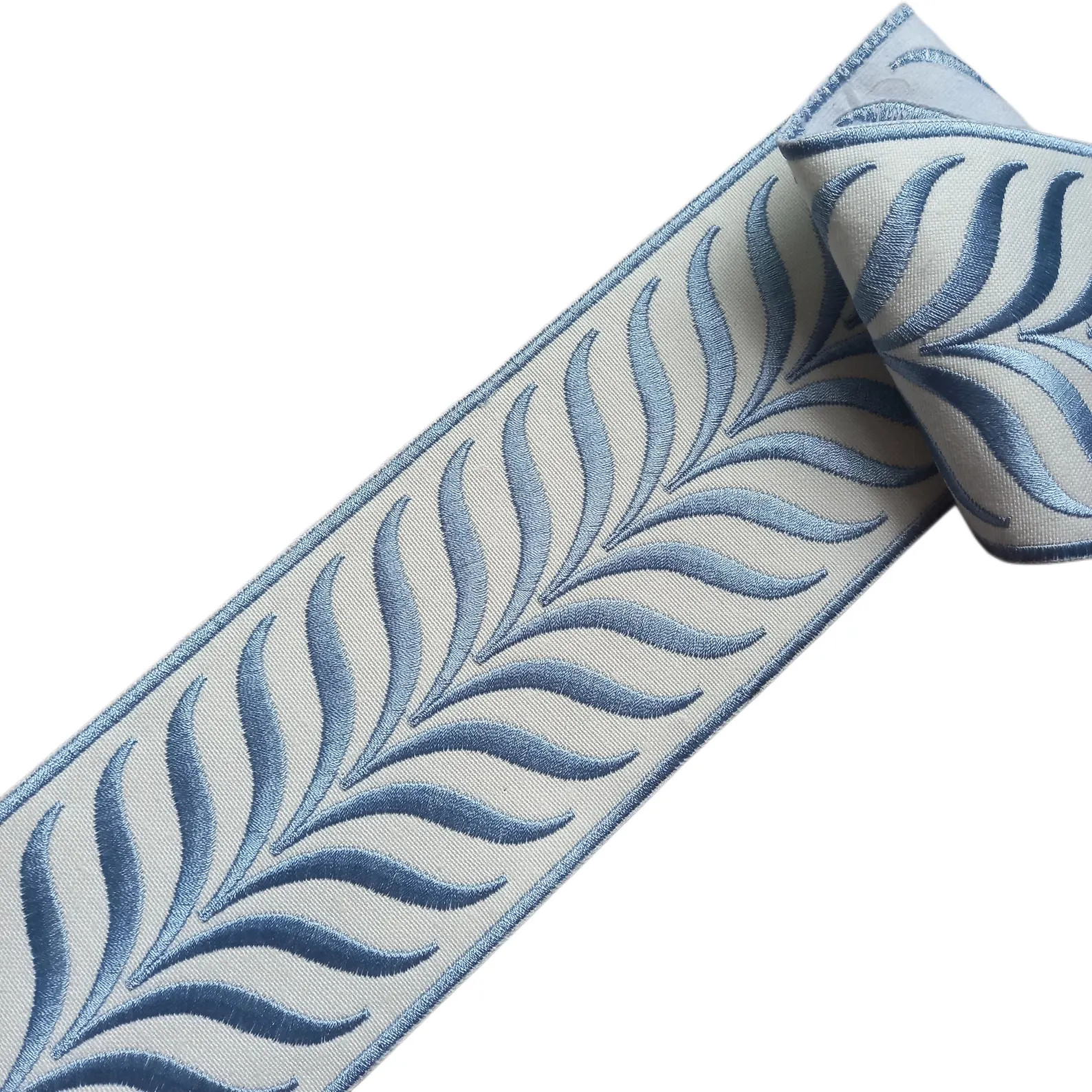 Cotton Curtain Crest Trim 3.5" Light Blue Drapery Fabric Tape | Etsy (US)