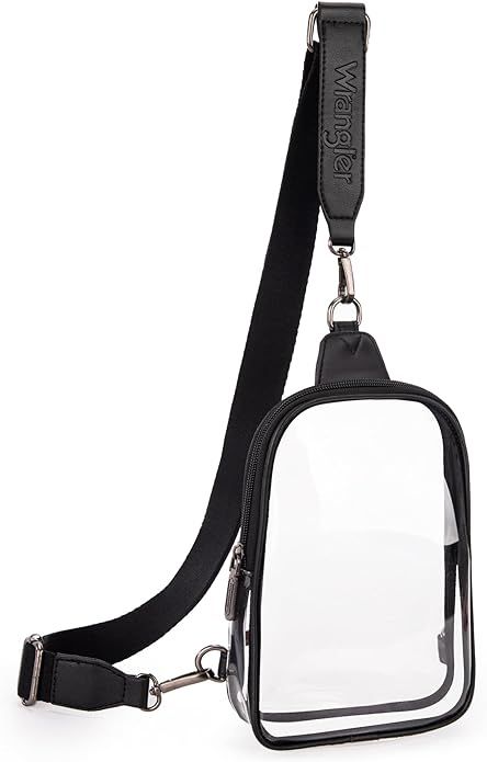 Wrangler Crossbody Clear Sling Bags for Women Stadium Approved Cross Body Purse with Detachable S... | Amazon (US)