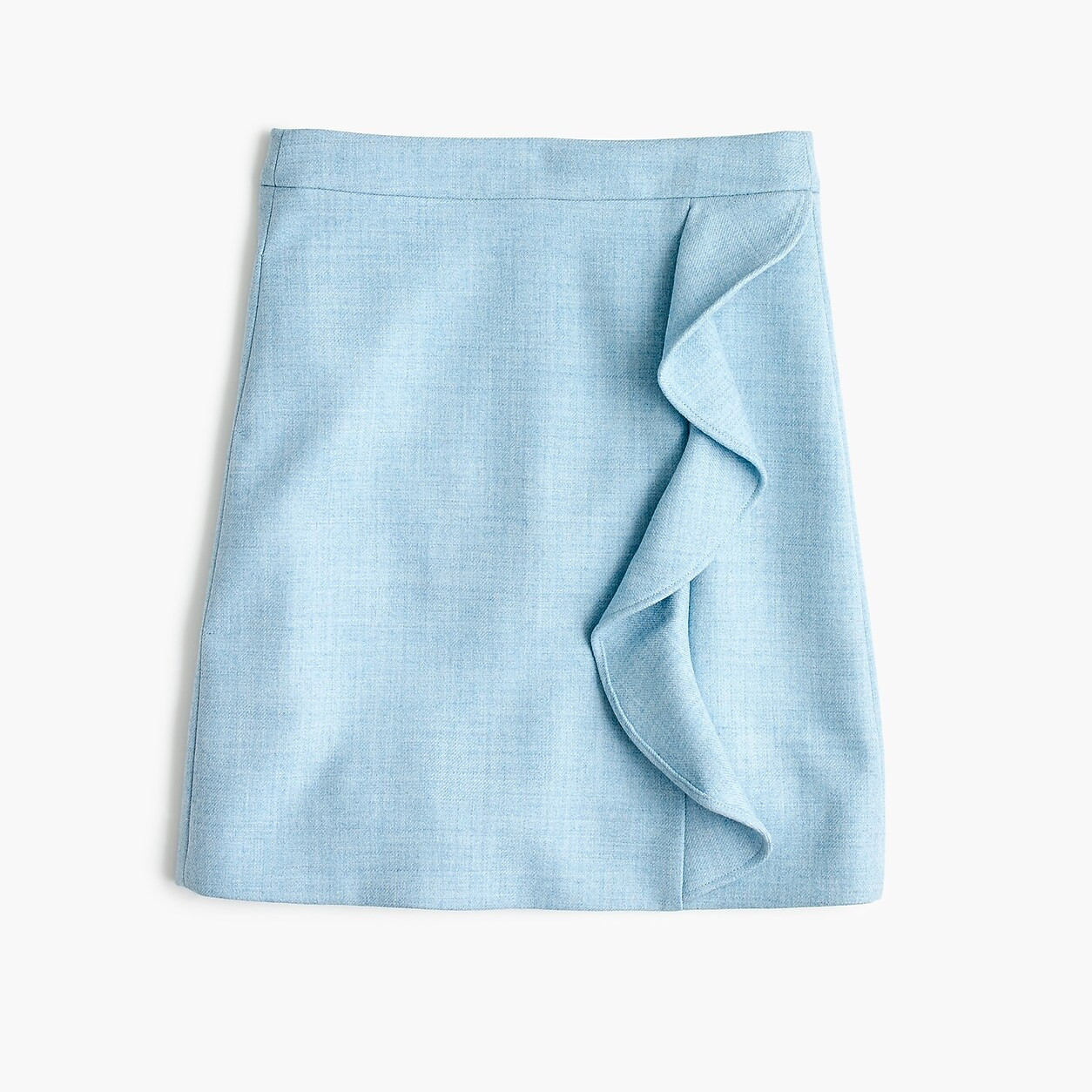Ruffle mini skirt in double-serge wool | J. Crew US