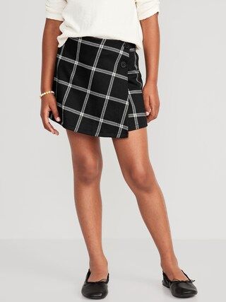 Textured-Knit Printed Wrap-Front Skort for Girls | Old Navy (US)