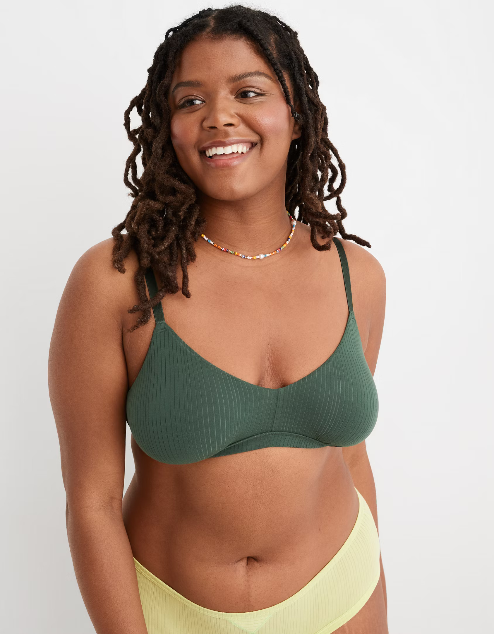 Aerie Modal Ribbed Triangle Bralette | American Eagle Outfitters (US & CA)