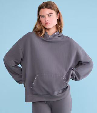 Demetra for Aero Studded Pullover Hoodie | Aeropostale