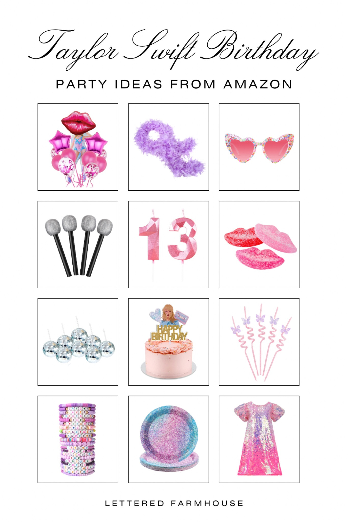 Taylor Swift Inspired Birthday Party Essentials: The Ultimate Guide for Girls' Celebrations

Throw a birthday party your little Swiftie will never forget with our Taylor Swift inspired party essentials! From vibrant decorations and themed tableware to fun activities and stylish outfits, we have everything you need to create a magical celebration. Explore our top picks for Taylor Swift inspired invitations, cake designs, party favors, and more. Perfect for girls who want to celebrate in style and make lasting memories with friends. Shop now and turn your party dreams into reality!

Taylor Swift party favors, Taylor Swift themed birthday party, Taylor Swift birthday party, Taylor Swift birthday party ideas, Taylor Swift party, Taylor Swift birthday, Taylor swift birthday cake, Taylor Swift cake #ltkparties #ltkkids #ltkfindsunder50

#LTKFindsUnder50 #LTKParties #LTKKids