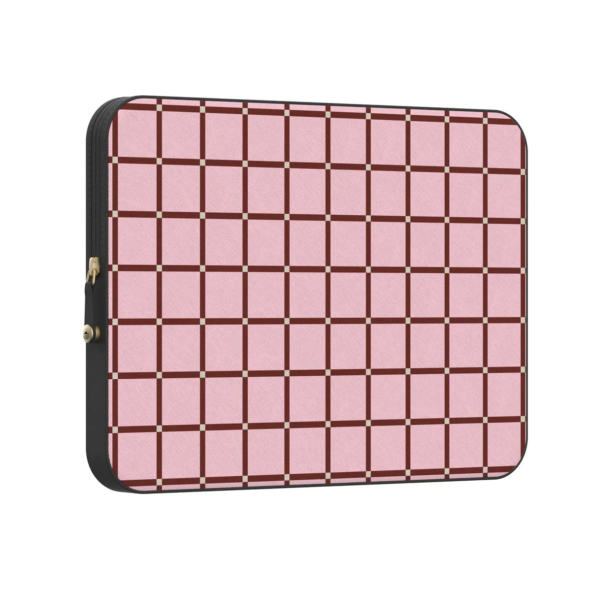 Uptown Gridlock   Pink Checkerboard Laptop Case | CASELY