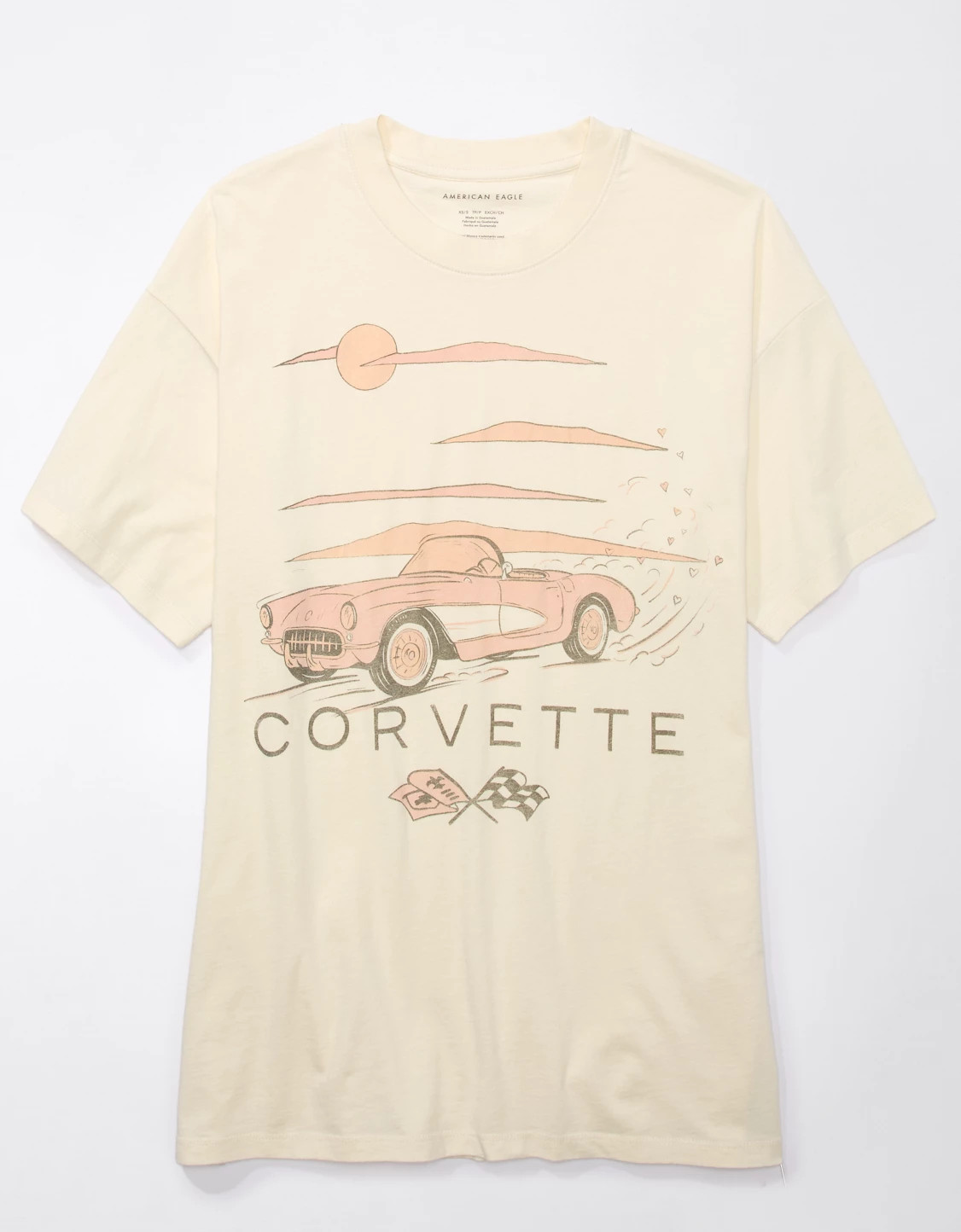 AE Oversized Valentine Corvette Graphic Tee | American Eagle Outfitters (US & CA)