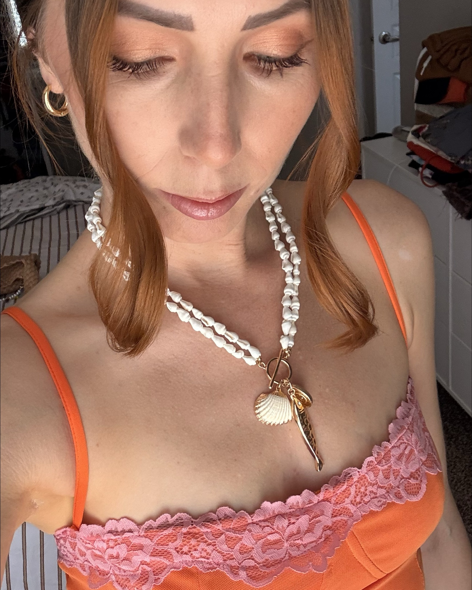 Orange and pink dress size S, had a side zipper to put it on, double layer, adjustable straps, and great for the ittby bitty 🍒 committee 😉. 

White slide sandals, true to size, super comfy!

White and gold waist belt, tts. 

#LTKootd #LTKPetite #LTKSeasonal