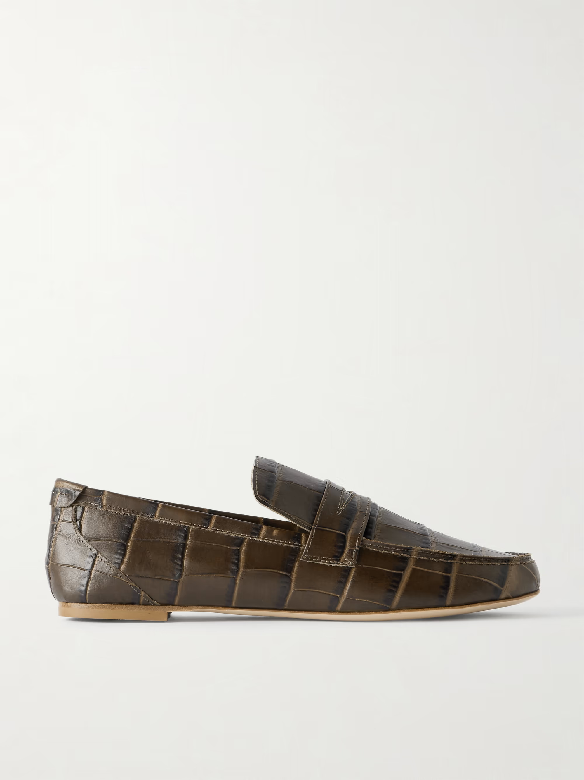 The Penny croc-effect leather loafers | NET-A-PORTER (US)