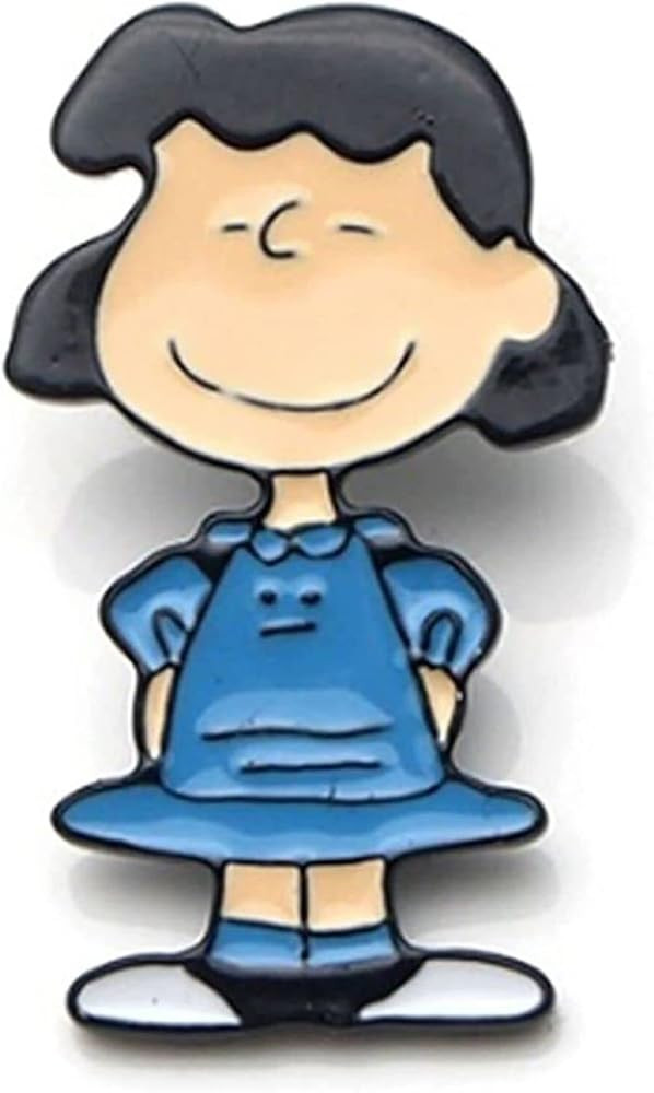 Charlie Cartoon Brown Lucy Character 1" Tall Metal Enamel Pin | Amazon (US)