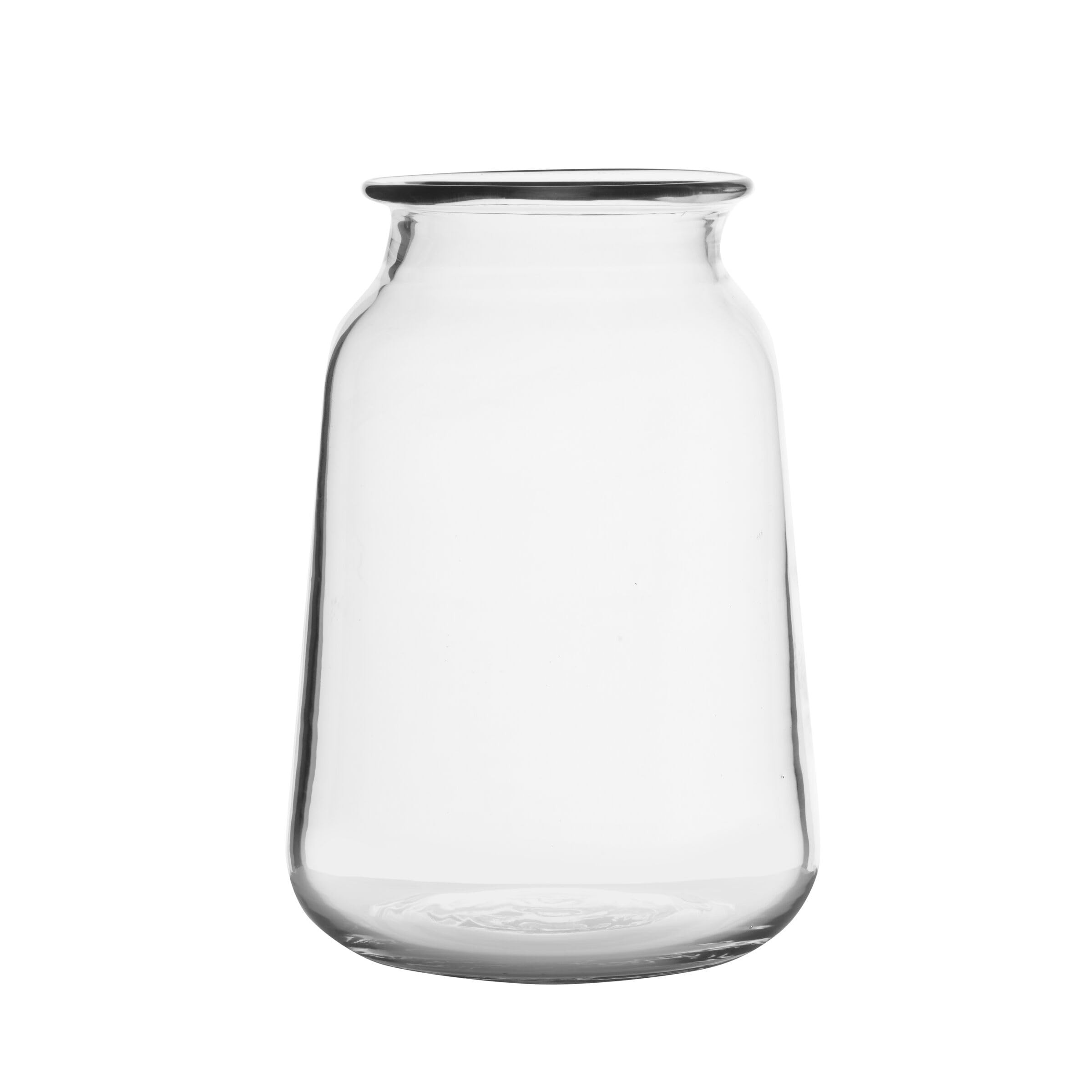 Glass Milk Bottle Vase, for Use with Dried or Faux Flowers and Greenery, 4.2x4.2x4.72 Inch, Clear | Amazon (US)