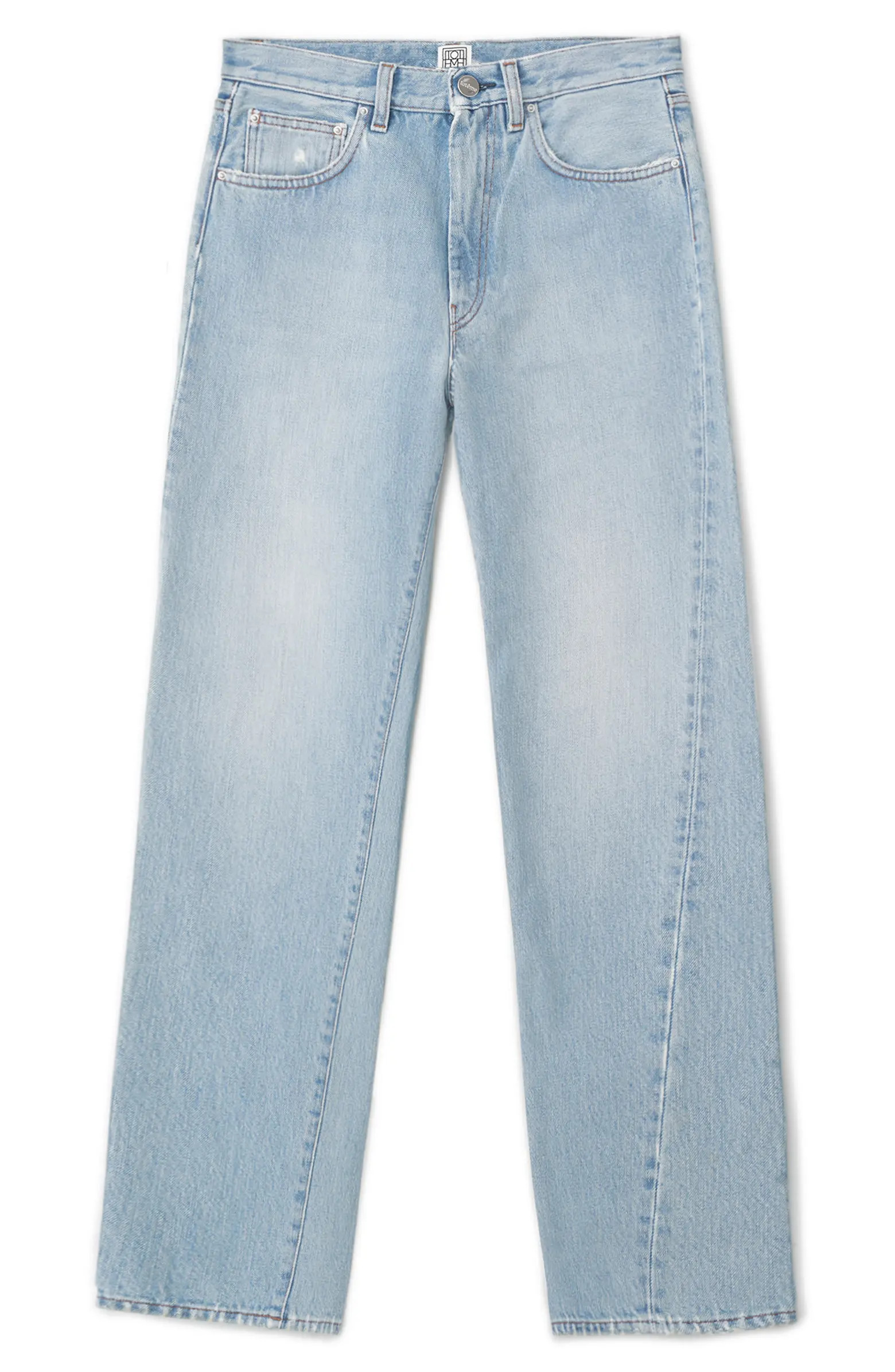 Totême Twisted Seam High Waist Straight Leg Crop Jeans | Nordstrom | Nordstrom