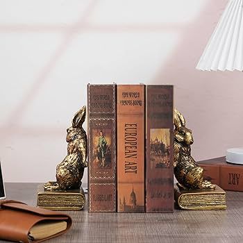 Bookends for Shelves to Hold Books Hevay Duty,Decorative Book Ends for Bookshelf Décor,Cute Anim... | Amazon (US)