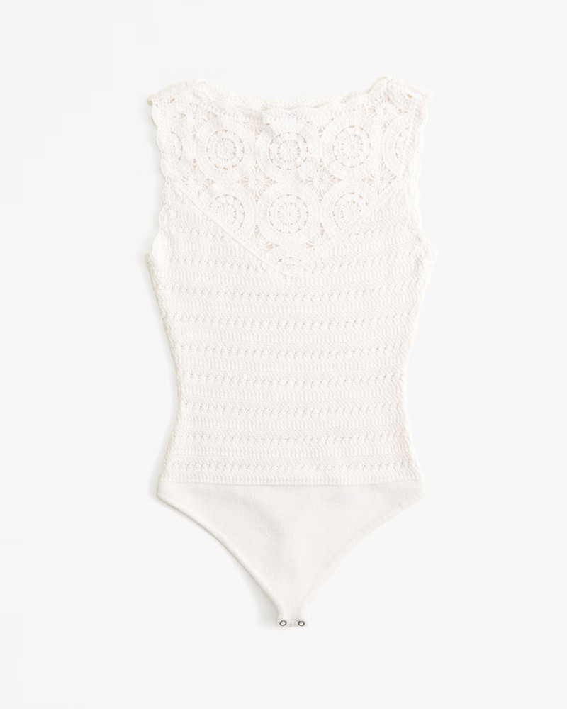 Crochet Mosaic Tile Bodysuit | Abercrombie & Fitch (US)