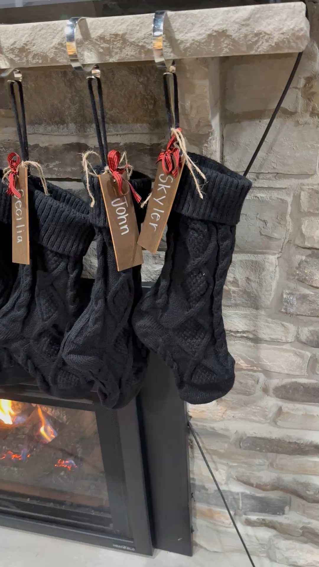 I got these set of black knit stockings for my husbands coffee shop and they look so good! The best part about them is they come with everything you need - from the stocking, the hooks, tags and markerrs

#LTKHome #LTKSeasonal #LTKHoliday
