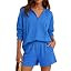 Fisoew Womens 2 Piece Lounge Matching Sets Hoodies and Shorts Sweatsuits | Long Sleeve, V Neck, T... | Amazon (US)