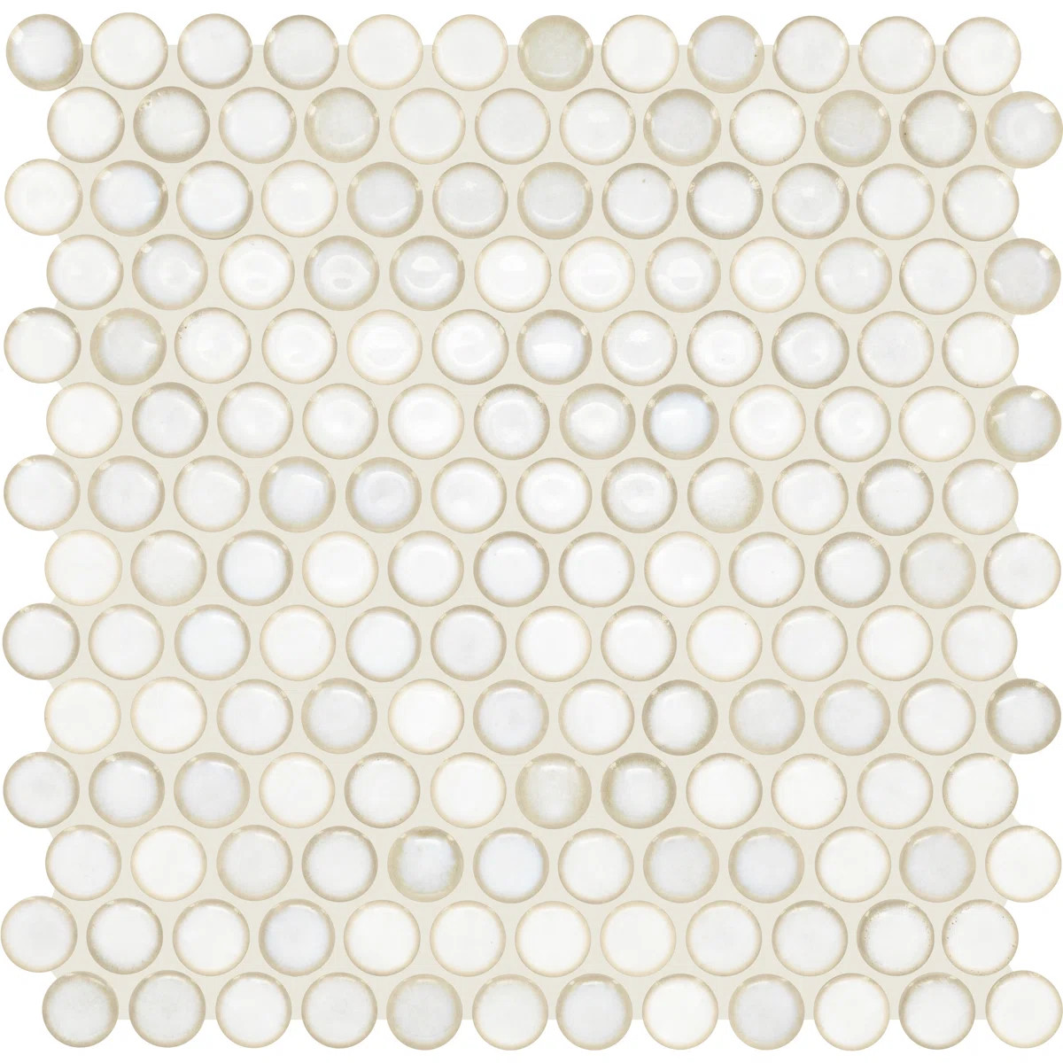 Itona Tile Glossy Glass Patterned Penny Mosaic Wall Tile (Set of 15) (13.35 SQFT Per Carton) | Wayfair North America