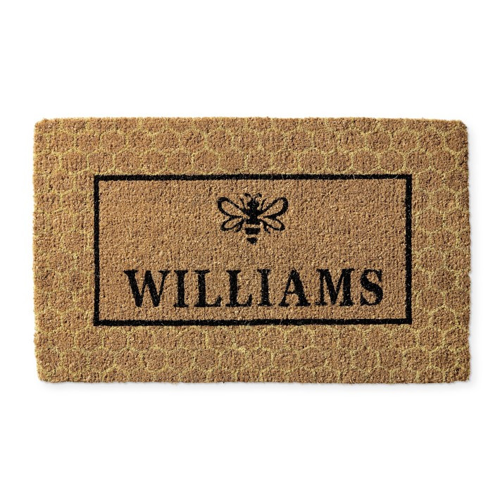 Williams Sonoma Personalized Bee Doormat | Williams-Sonoma