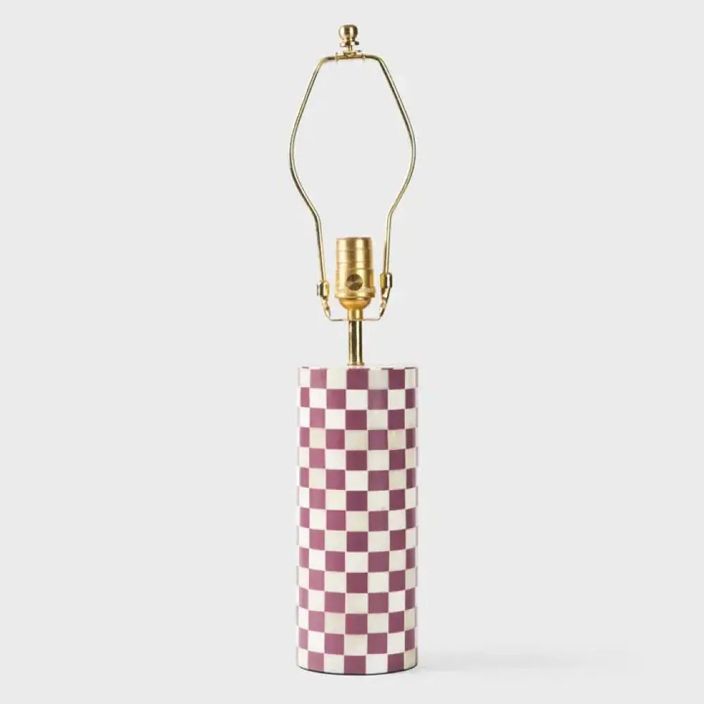 Mela Artisans Checkered Bone Inlay Table Lamp Base one_size | AZLP2001 | Lowe's