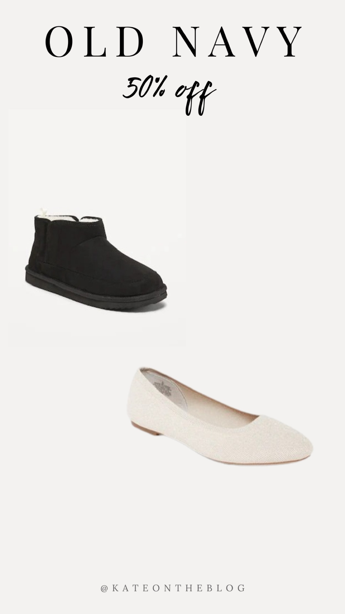 Two shoe picks from the old navy Black Friday sale! 21$ and less 

#LTKCyberWeek #LTKfindsunder50 #LTKsalealert