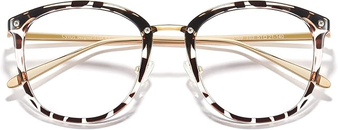 Cyxus Blue Light Glasses for Women, Blue Light Blocking Eyeglasses for Women, Round Computer Eyew... | Amazon (US)