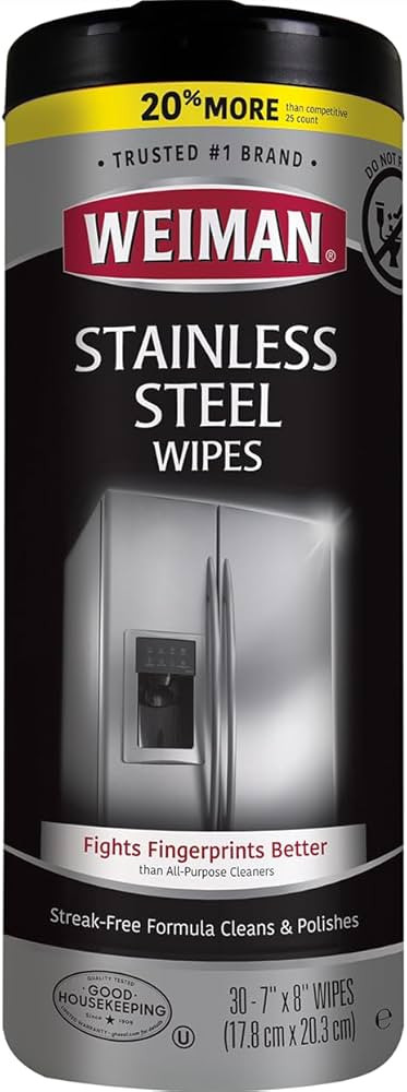 Weiman Products Stainless Steel Wipes 30 Count (Pack of 1) | Amazon (US)