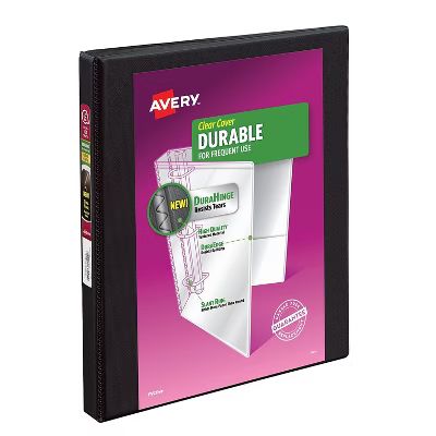 Avery Durable 1/2" 3-Ring View Binder Black (17001) 823492 | Target