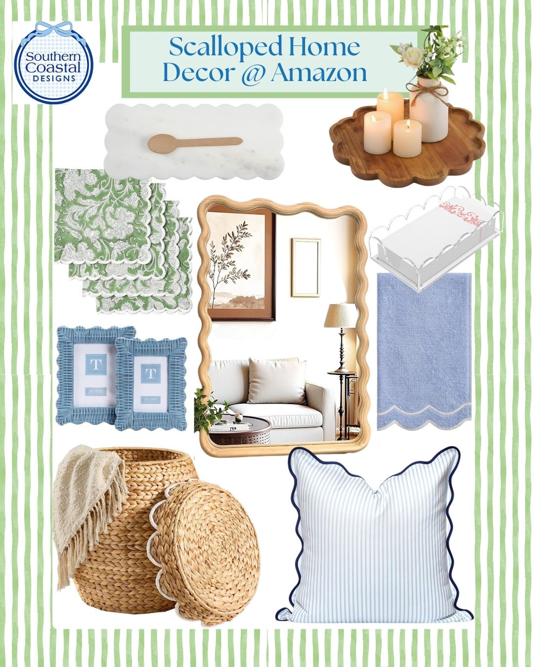 For the love of scallops… 🤍

Sharing my favorite scalloped home decor finds on Amazon — mirrors, trays, frames, pillows, and classic accent pieces that add charm to any coastal or grandmillennial home. This is Part 1 of my scallop series… more coming soon!

#LTKSeasonal #LTKSaleAlert #LTKHome