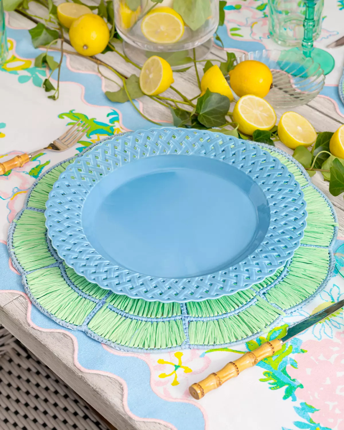 Lattice Ceramic Plate Set | Lilly Pulitzer