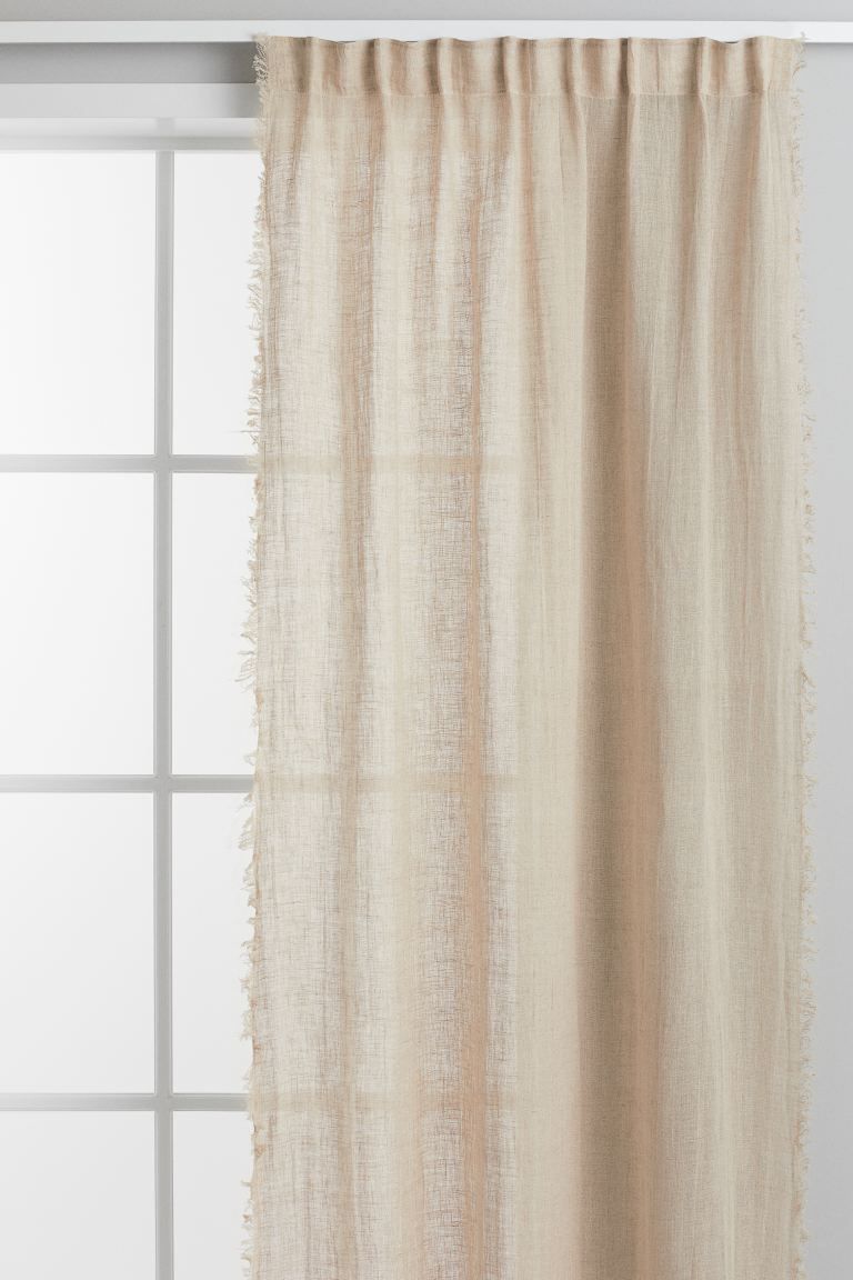 2-pack Linen Curtain Panels - Light beige - Home All | H&M US | H&M (US + CA)