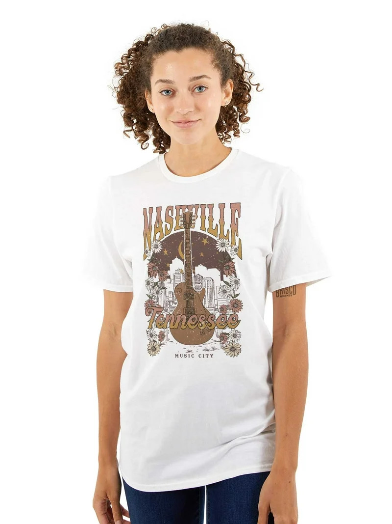 Nashville Tennessee Music City Women's Graphic T Shirt Tees Brisco Brands S | Walmart (US)