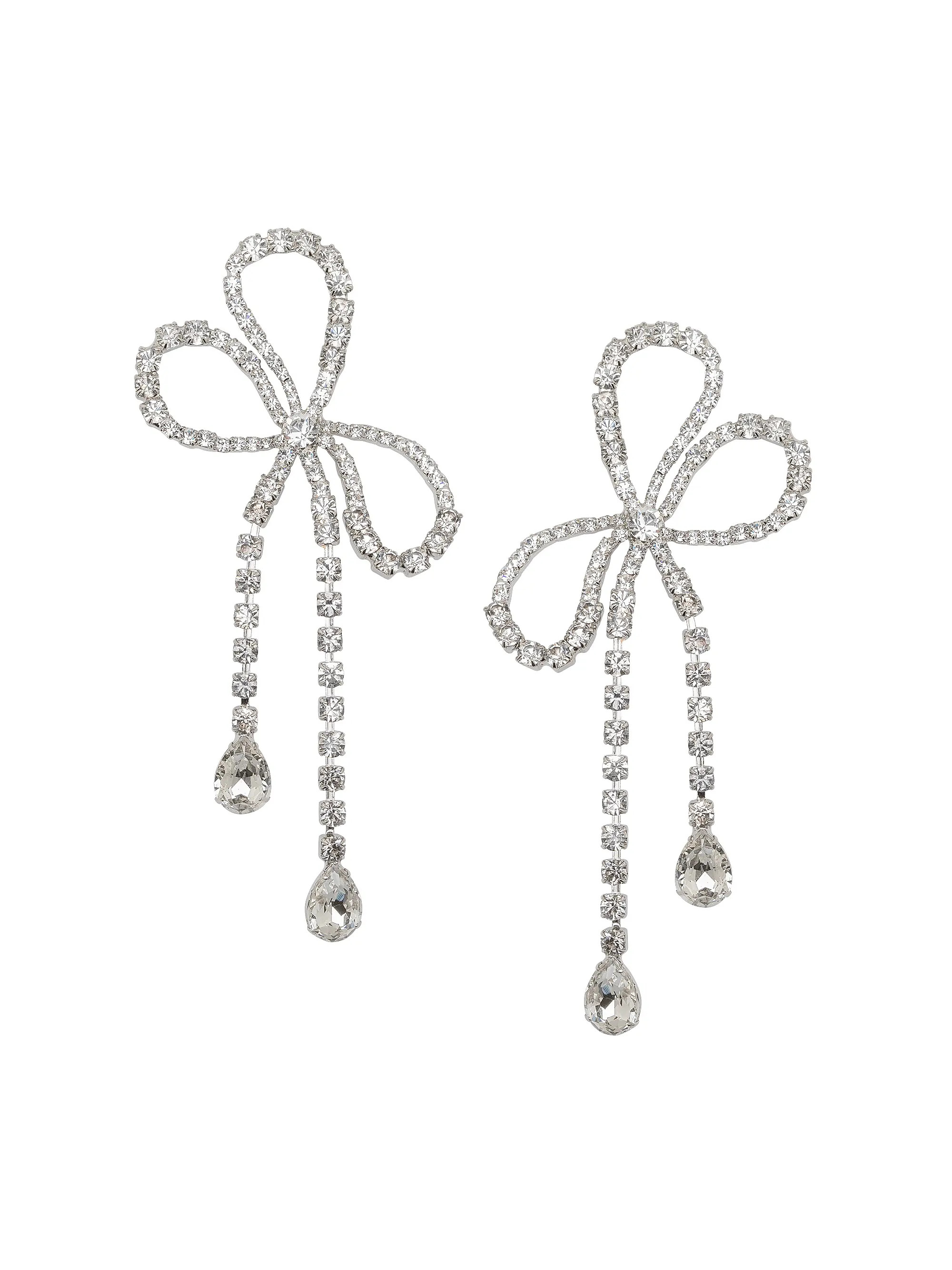 Jennifer Behr Evelyn Rhodium-Plated & Crystal Earrings | Saks Fifth Avenue | Saks Fifth Avenue