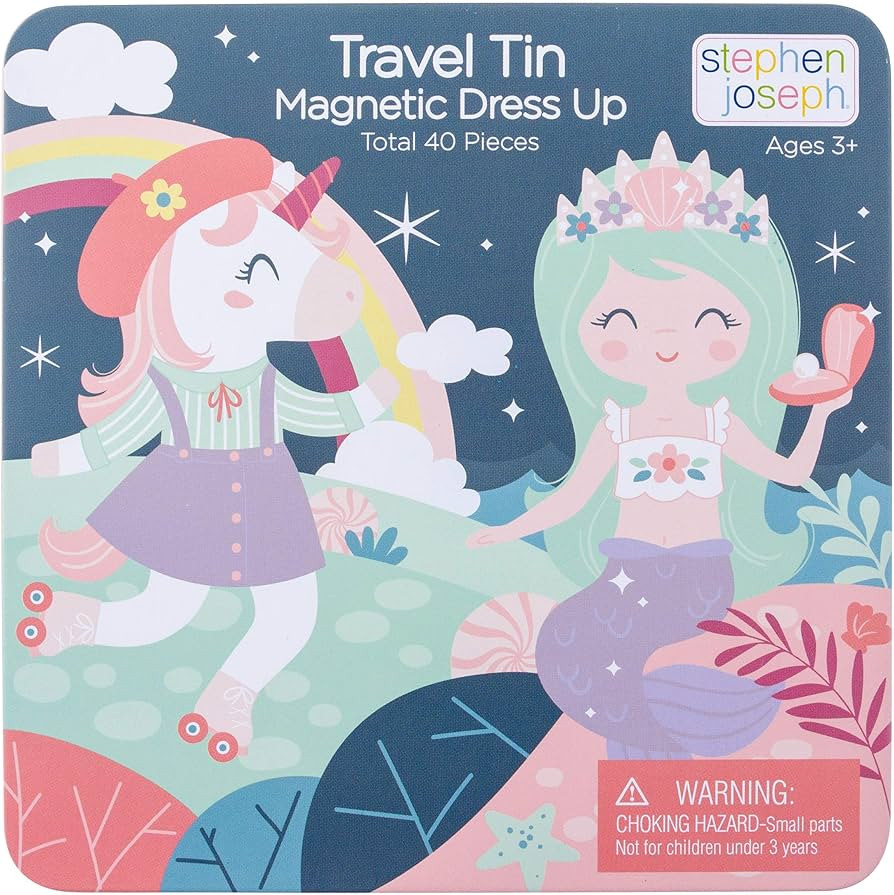 STEPHEN JOSEPH, Travel Tin Magnetic Dress Up, Bunny and Cat Small | Amazon (US)
