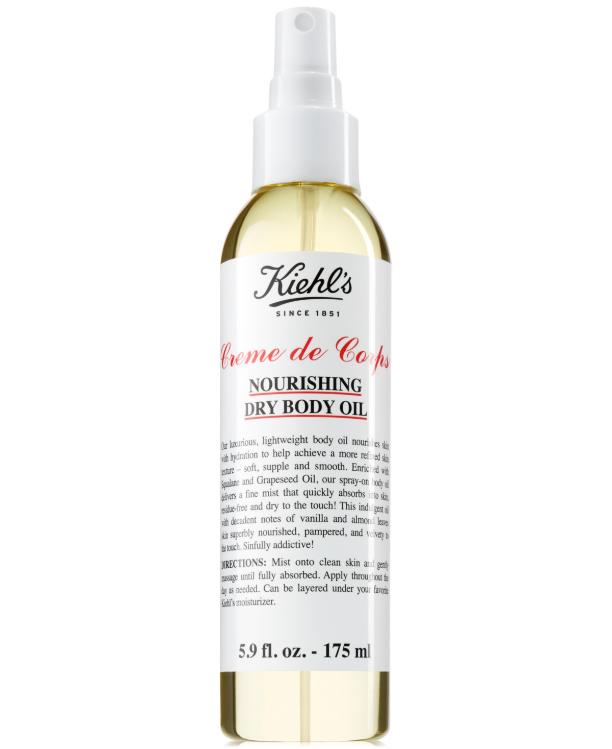 Kiehl's Since 1851 Creme de Corps Nourishing Dry Body Oil, 5.9-oz. | Macy's