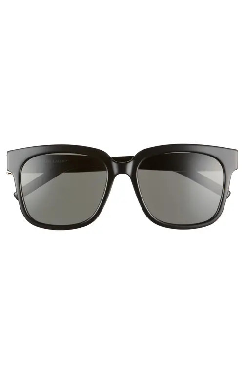 Saint Laurent 54mm Square Sunglasses in Black/Grey at Nordstrom | Nordstrom