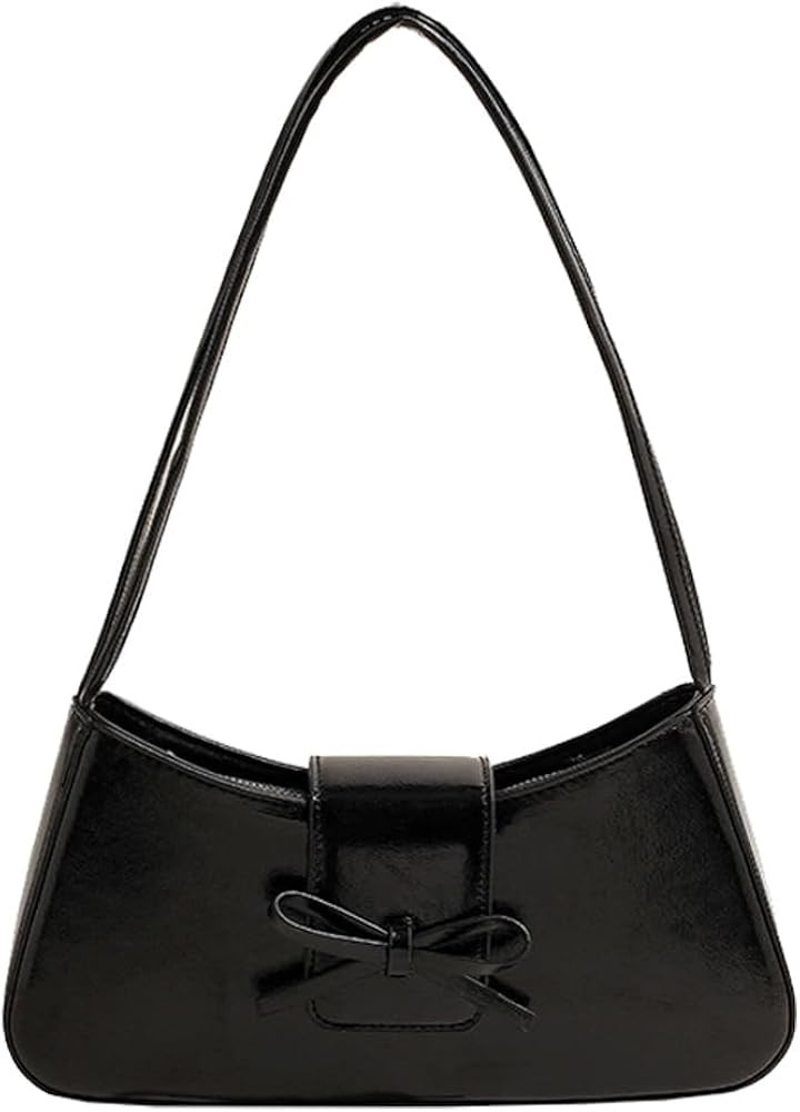 Trendy Red Shoulder Bag for Women Patent Leather Hobo Handbags Y2K Purses Clutch Bag Cute Bow Pur... | Amazon (US)