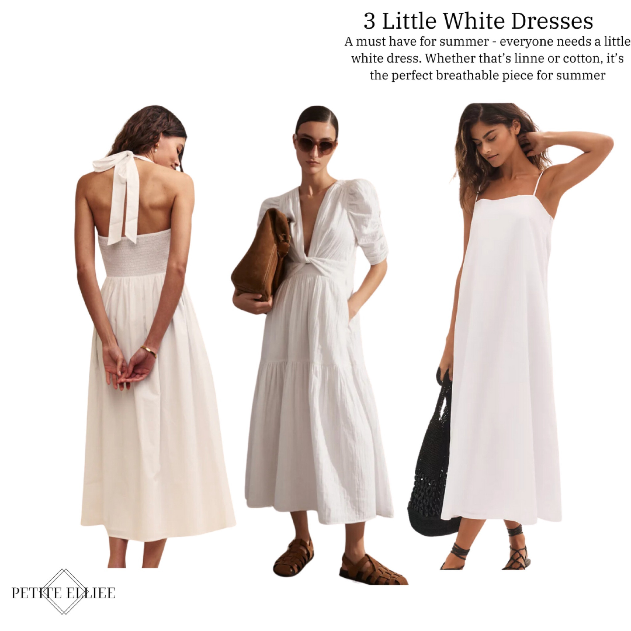 3 little white dresses 