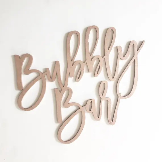 Wood Bubbly Bar Sign for Birthday, Wedding, Special Event and Home. | Etsy (US)