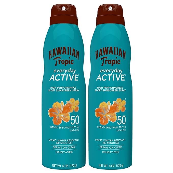Hawaiian Tropic Everyday Active Spray Sunscreen SPF 50, 6oz | Hawaiian Tropic Sunscreen SPF 50, S... | Amazon (US)