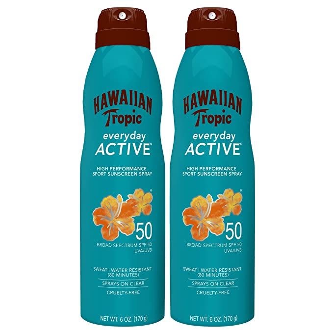 Hawaiian Tropic Everyday Active Spray Sunscreen SPF 50, 6oz | Hawaiian Tropic Sunscreen SPF 50, S... | Amazon (US)