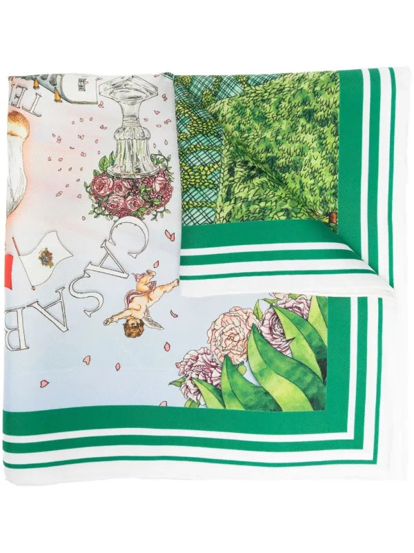 Tennis Club Privé silk scarf | Farfetch Global