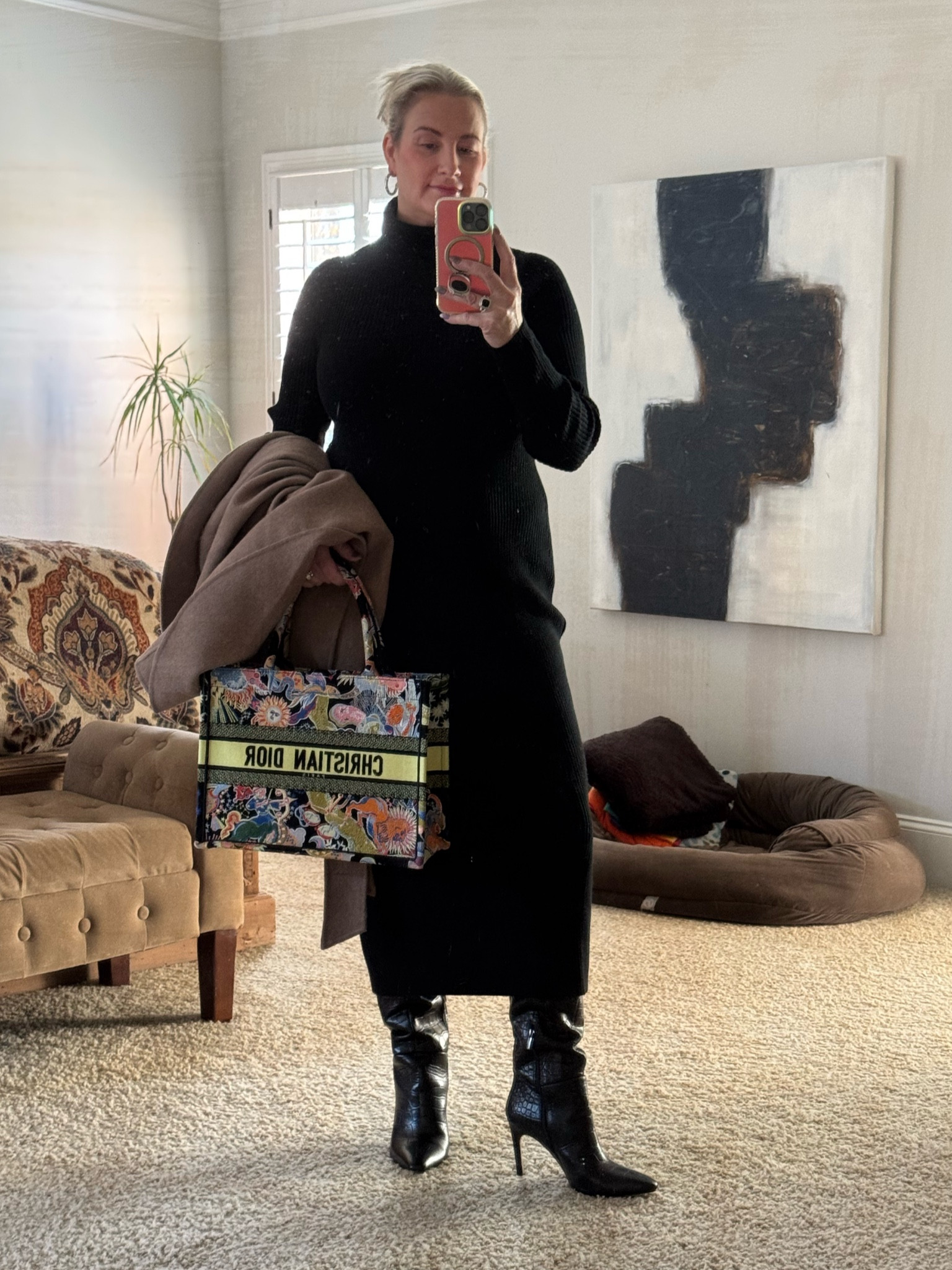 Sometimes you just gotta dress up 
#LBD #littleblackdress #datenight #dressylook #eventlook #boots #blackboots #kneehighboots 

#LTKMidsize #LTKOver40 #LTKStyleTip